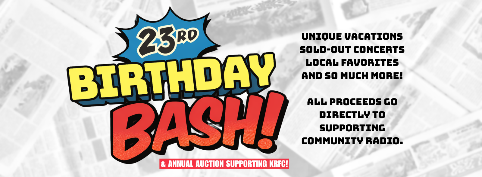 KRFC's 23rd Birthday Bash Silent Auction